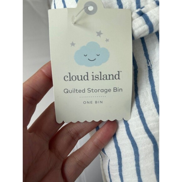 2 Cloud Island Quilted Gauze Round Storage Bins - Picture 2 of 4